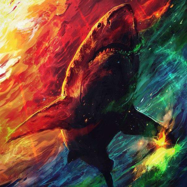 Digital Art par Ali Simhaq. Акула - акула, животные, рыбы - оригинал