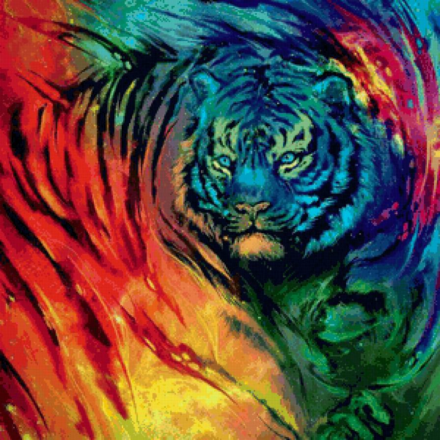 Digital Art par Ali Simhaq. Тигр - животные, тигр - предпросмотр