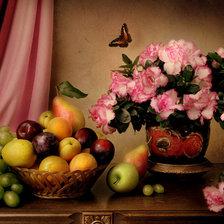 фруктово-цветочный натюрморт