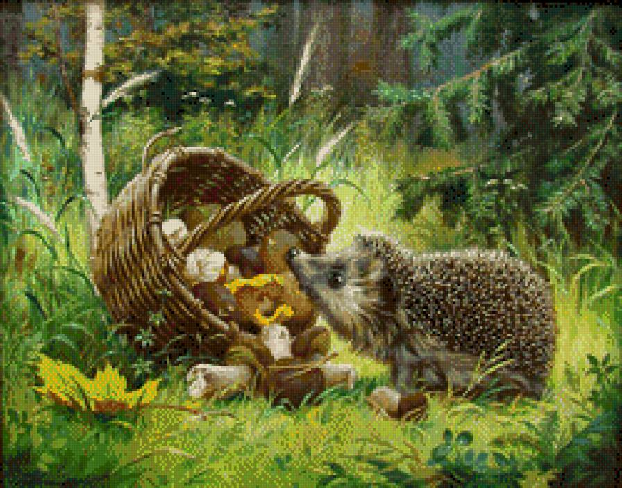 ежик - звери - предпросмотр