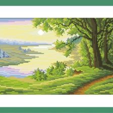 Схема вышивки «пейзаж»