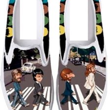 Схема вышивки «Zapatillas motivo Beatles»