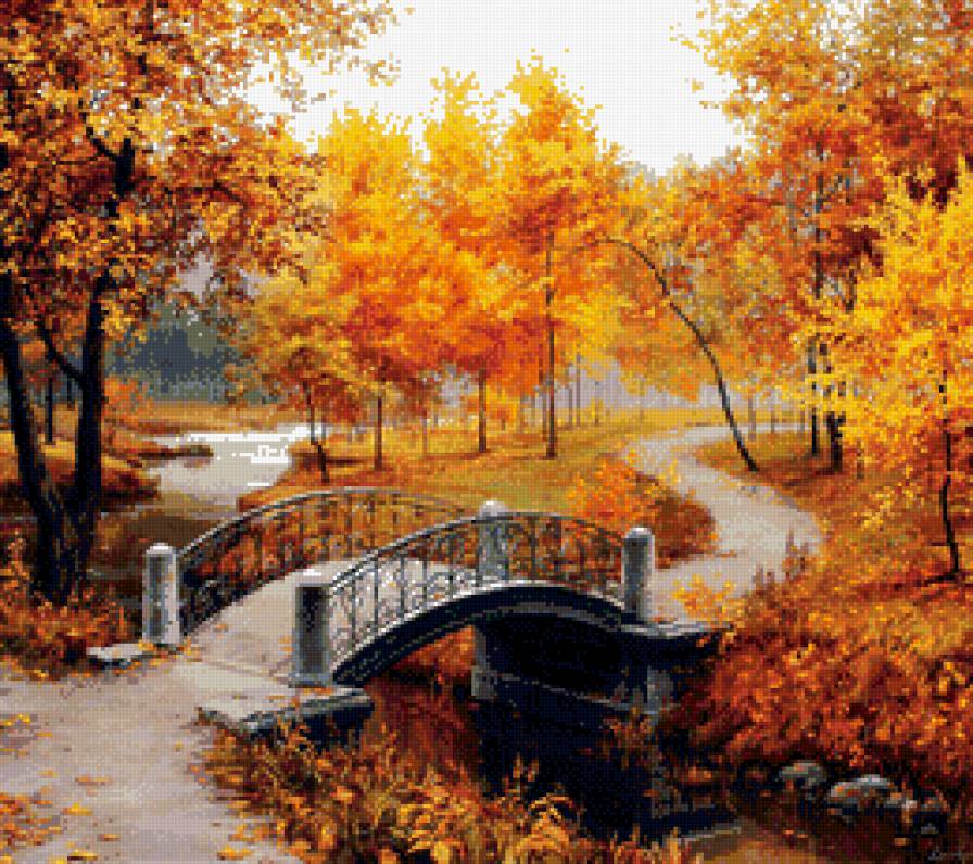 Золотая осень в парке - осень золотая - предпросмотр