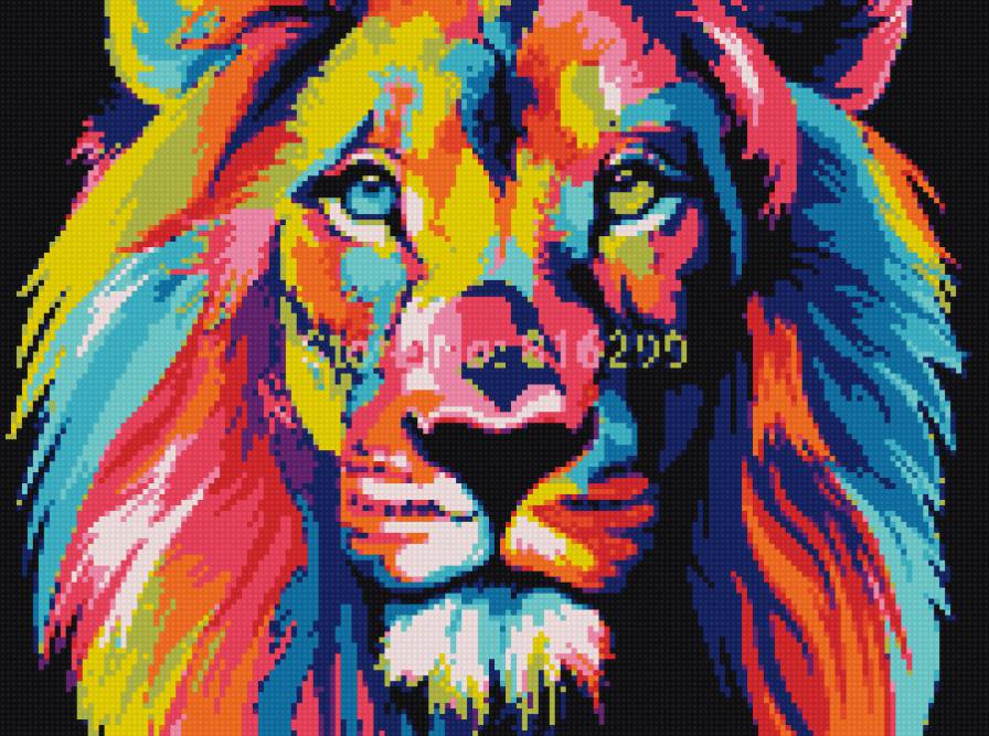 лев крестиком - предпросмотр