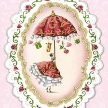 Оригинал схемы вышивки «дама с зонтом» (№1037308)