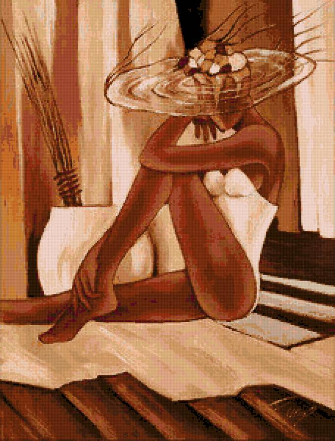 Серия Гламур - девушка, шляпа - предпросмотр