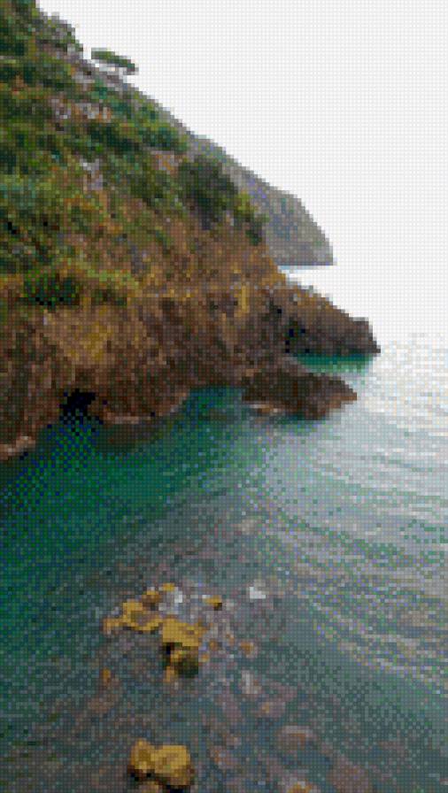 Италия,Cingue Terre - вода, вид на море, скалы, италия - предпросмотр