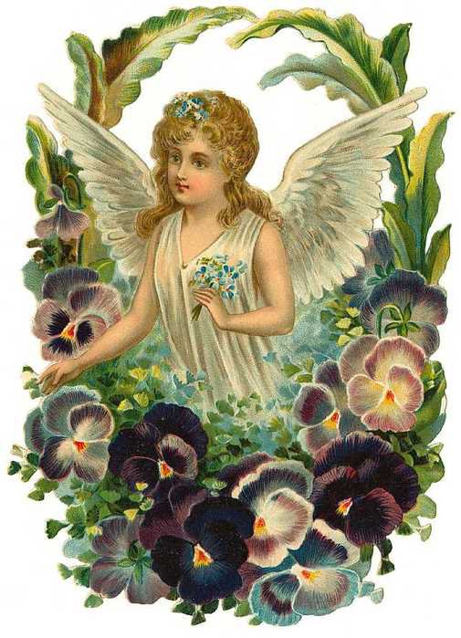 серия "ангелы" - ангел.цветы - оригинал