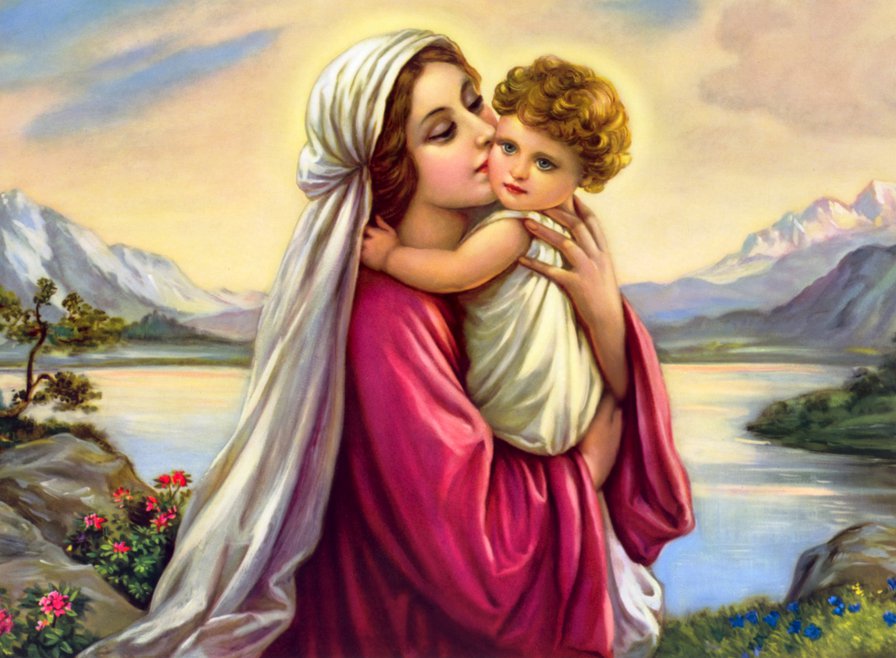 мадонна с младенцем - мадонна, религия - оригинал