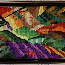 Схема вышивки «горный ландшафт»