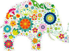 Оригинал схемы вышивки «цветочный слон» (№1040092)