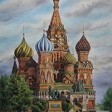 Схема вышивки «храм Василия Блаженного»