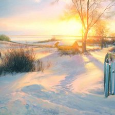 Схема вышивки «зима»