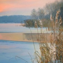 Схема вышивки «закат»