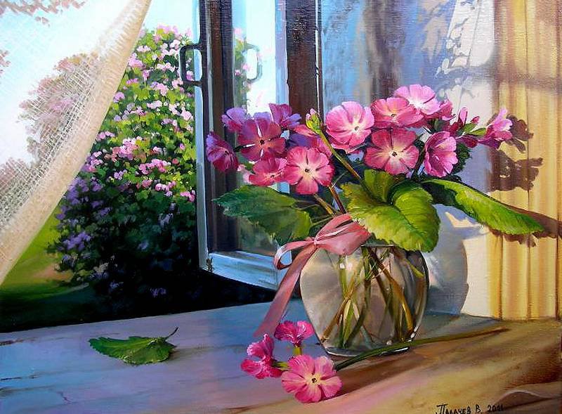 цветы на подоконнике - оригинал