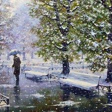 Схема вышивки «Зима. одиночество»