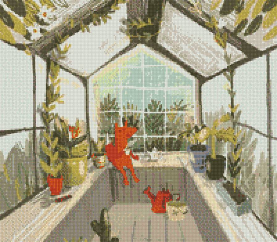 Лиса пьёт чай - уют, чай, детство - предпросмотр