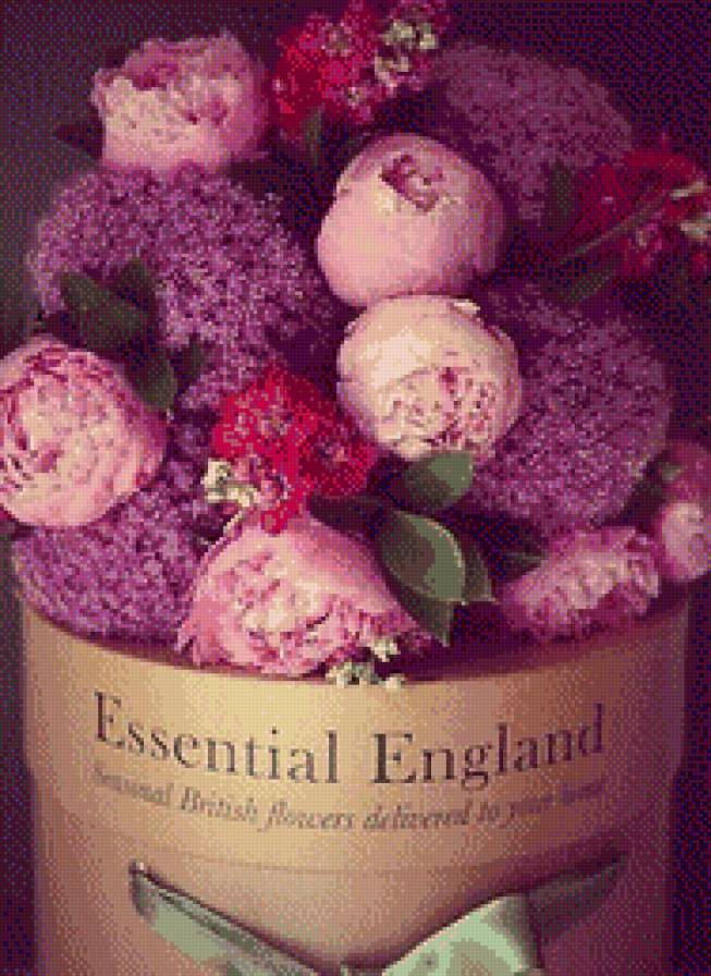 Пионы - пионы, натюрморт, корзина, цветы - предпросмотр