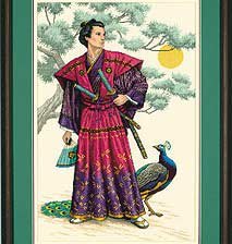 Схема вышивки «самурай»