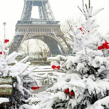 Схема вышивки «зимний Париж»