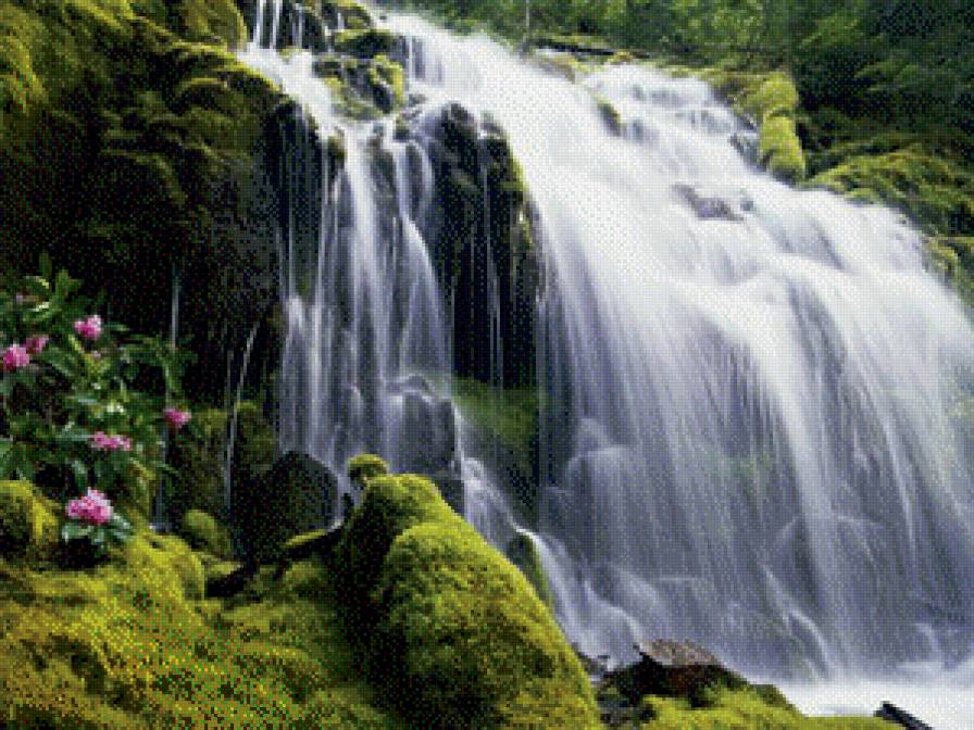 Водопад - природа, водопад - предпросмотр