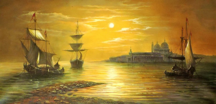 ночная венеция - пейзаж - оригинал