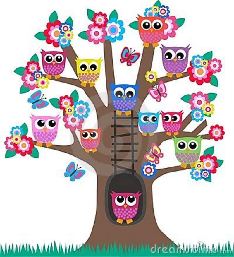 arbol con buhos - оригинал