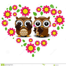 buhos dentro de un corazon