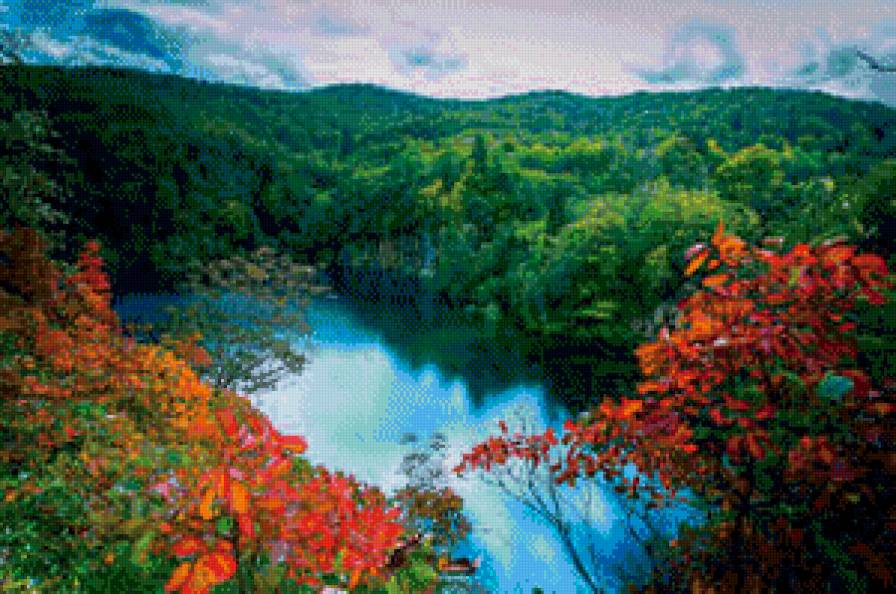 Озеро - природа, вода, пейзаж, озеро - предпросмотр