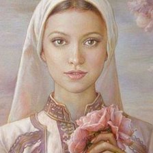 Схема вышивки «Девушка»