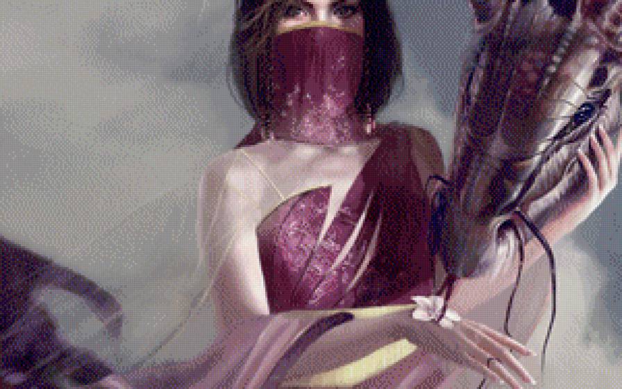 Девушка и дракон - девушка, дракон - предпросмотр