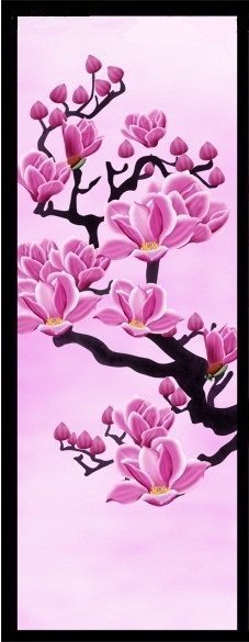 Триптих" Магнолия-1" - магнолия, триптих - оригинал
