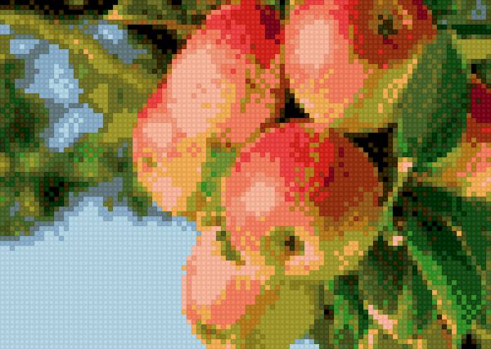 яблоки на ветке - крест - предпросмотр