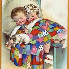 Оригинал схемы вышивки «niños durmiendo» (№1046943)