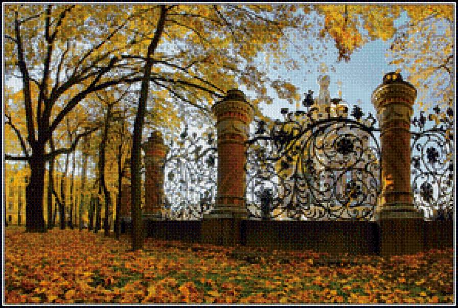 Петербург - ограда, петербург, осень, храм - предпросмотр