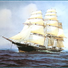 Схема вышивки «корабль»