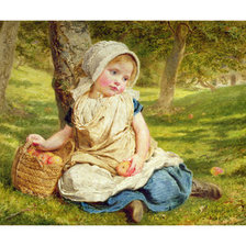 Схема вышивки «девочка сяблоком»