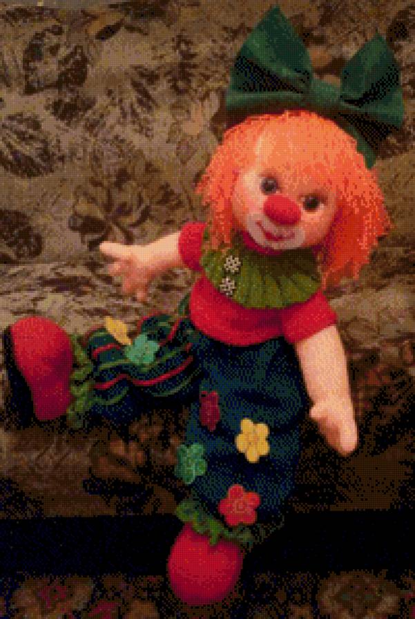 Клоунесса Плюшка - куклы - предпросмотр