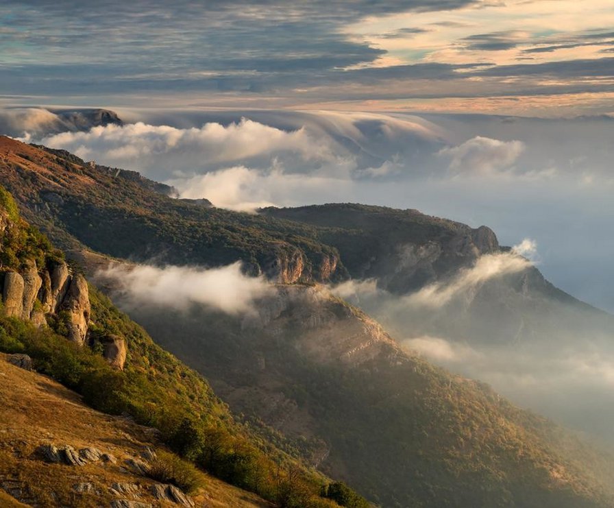 Демерджи. Крым. - облака, природа, лето., горы - оригинал