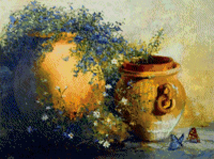 цветы в вазе - предпросмотр