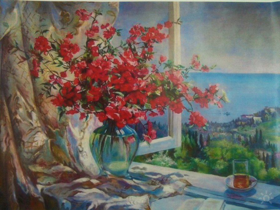 цветы на окне - оригинал