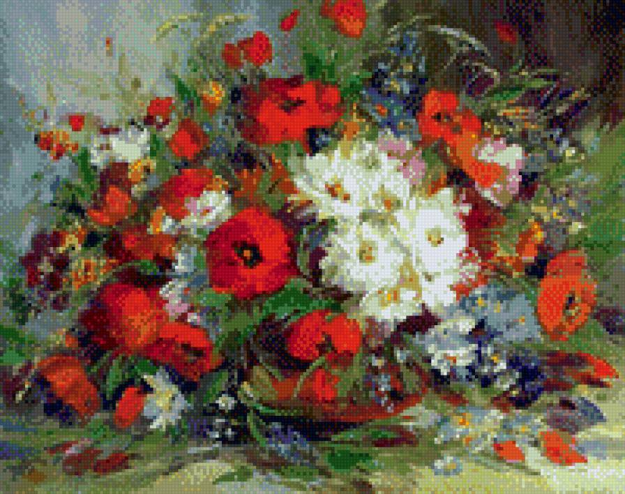 цветы в вазе - предпросмотр