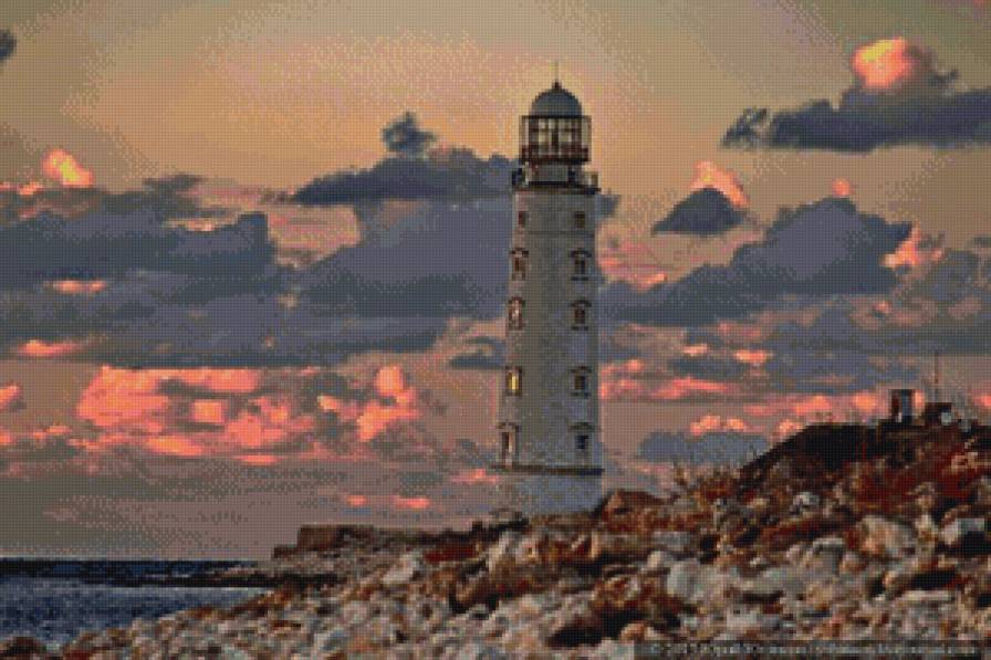 Херсонесский маяк - закат, херсонес, море, вечер, маяк - предпросмотр