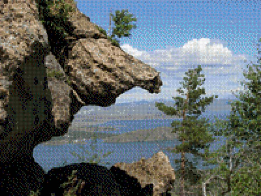 голубой залив. Восточно-Казахстанская обл. - иртыш, горы - предпросмотр