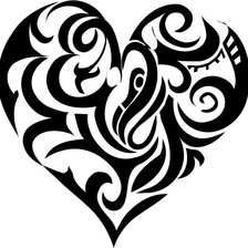 Схема вышивки «сердце узор»