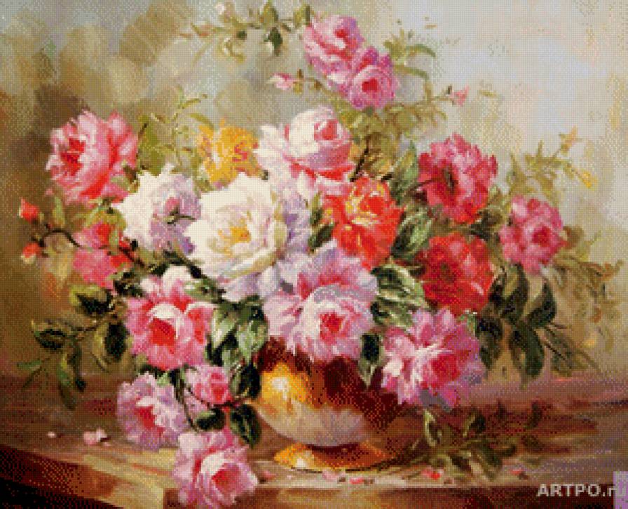 Букет - букет, цветы в вазе, розы - предпросмотр