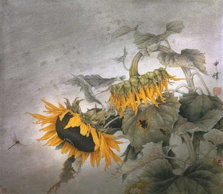 Картина Gshen Wti - подсолнухи - оригинал