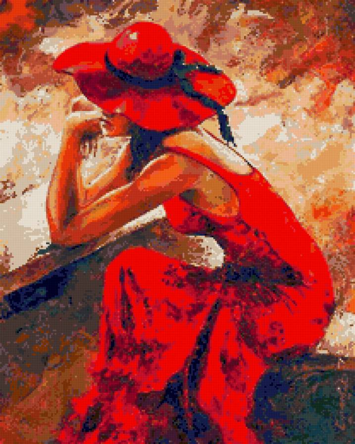 Картина Эмерико Тот - девушка - предпросмотр