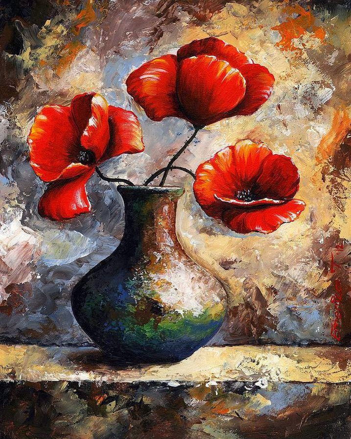 Картина Эмерико Тот - маки - оригинал