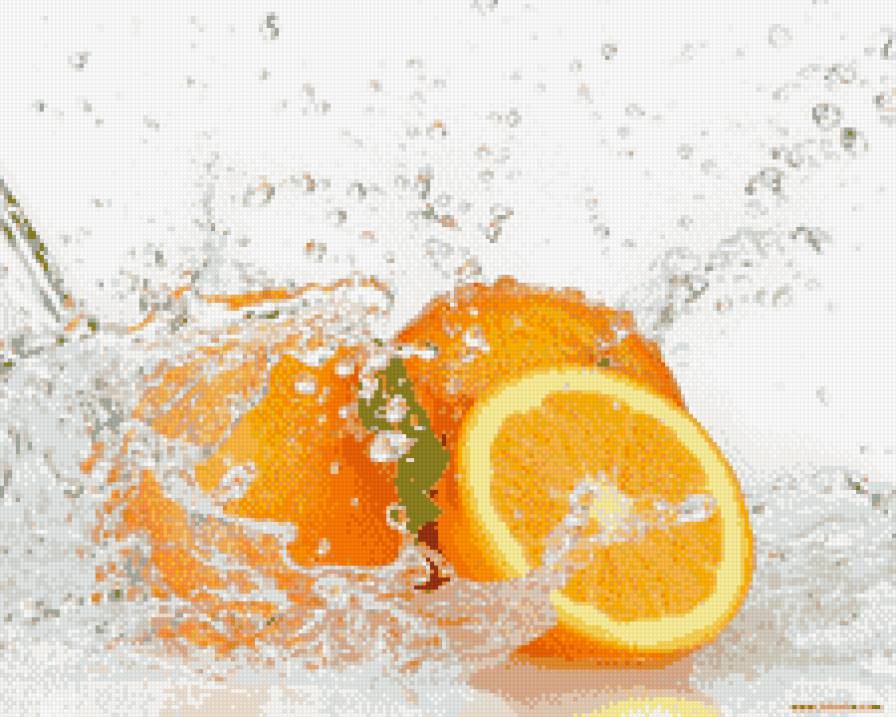 Апельсин - апельсин, фрукт, вода, брызги - предпросмотр